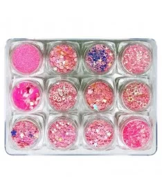 پولک ناخن پک 12 عددی NFD8