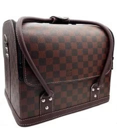کیف لوازم کاشت ناخن طرح لویی ویتون Louis Vuitton-قهوه ای