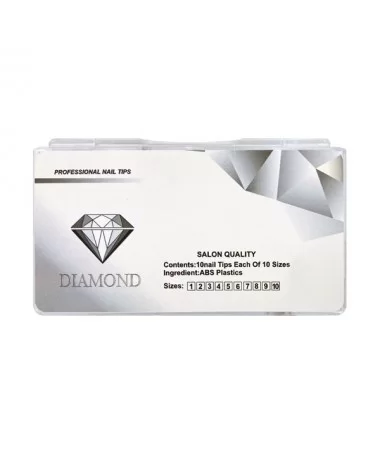 قالب کاشت ناخن دیاموند DIAMOND شیشه ای 100 عددی